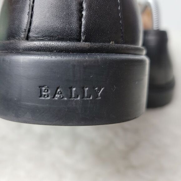 Bally Century Mens Shoes Size 7 E Goma Sole Black Leather Penny Loafers main image 4